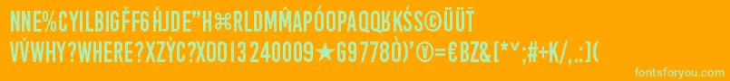 AprilFoolsDayCrazyVrs Font – Green Fonts on Orange Background