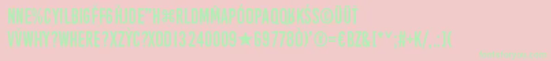 AprilFoolsDayCrazyVrs Font – Green Fonts on Pink Background
