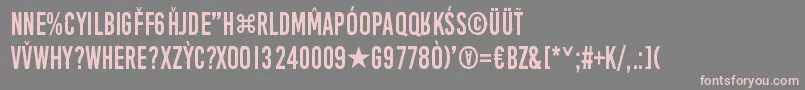 AprilFoolsDayCrazyVrs Font – Pink Fonts on Gray Background