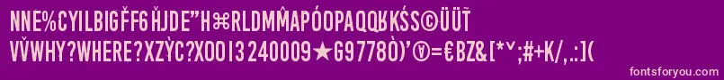 AprilFoolsDayCrazyVrs Font – Pink Fonts on Purple Background