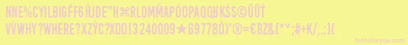 AprilFoolsDayCrazyVrs Font – Pink Fonts on Yellow Background