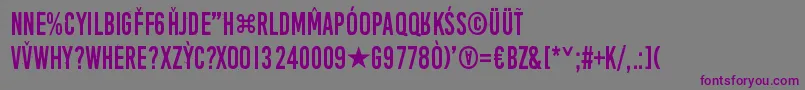 AprilFoolsDayCrazyVrs Font – Purple Fonts on Gray Background