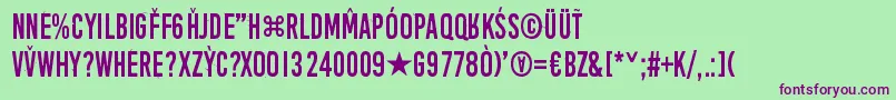 AprilFoolsDayCrazyVrs Font – Purple Fonts on Green Background