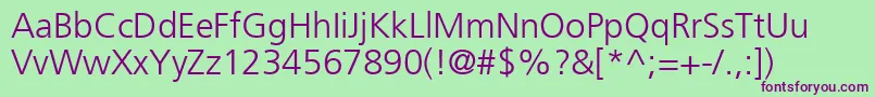 AgForeignerLightPlainMedium Font – Purple Fonts on Green Background