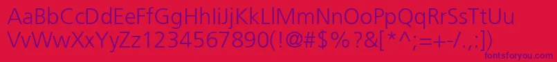 AgForeignerLightPlainMedium Font – Purple Fonts on Red Background
