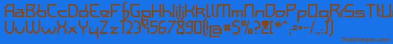 Iamsimpl Font – Brown Fonts on Blue Background