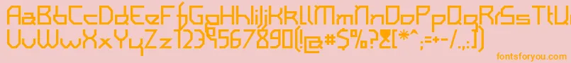 Iamsimpl Font – Orange Fonts on Pink Background