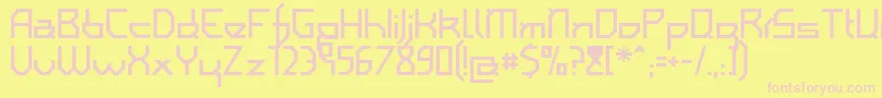 Iamsimpl Font – Pink Fonts on Yellow Background