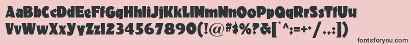 Materhorn ffy Font – Black Fonts on Pink Background