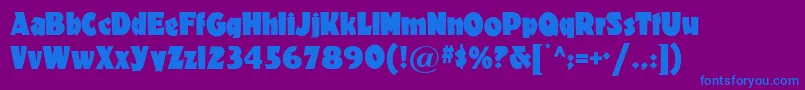Materhorn ffy Font – Blue Fonts on Purple Background