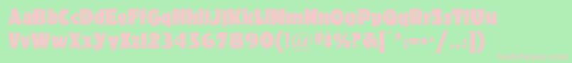 Materhorn ffy Font – Pink Fonts on Green Background