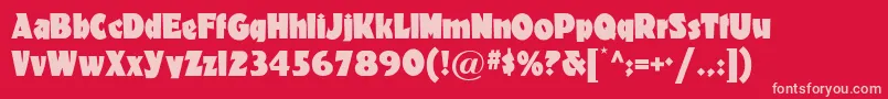 Materhorn ffy Font – Pink Fonts on Red Background