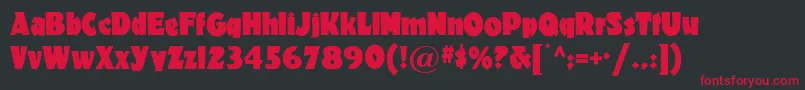 Materhorn ffy Font – Red Fonts on Black Background
