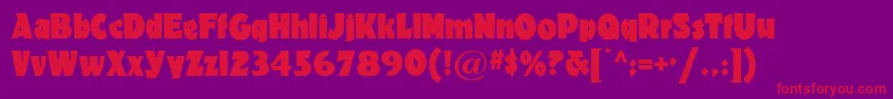 Materhorn ffy Font – Red Fonts on Purple Background