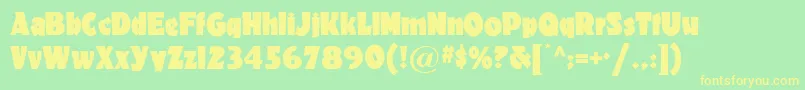 Materhorn ffy Font – Yellow Fonts on Green Background