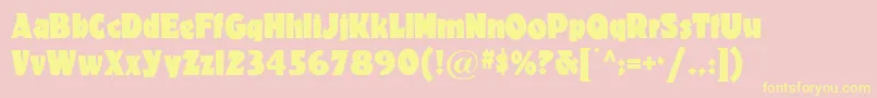 Materhorn ffy Font – Yellow Fonts on Pink Background