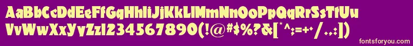 Materhorn ffy Font – Yellow Fonts on Purple Background