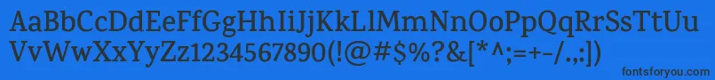 KarmaSemibold Font – Black Fonts on Blue Background