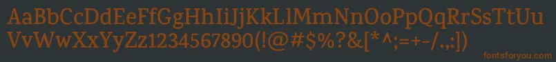 Шрифт KarmaSemibold – коричневые шрифты на чёрном фоне