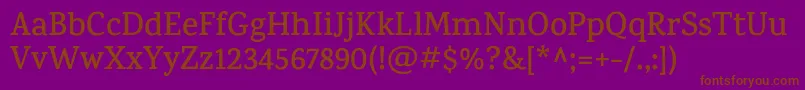 KarmaSemibold Font – Brown Fonts on Purple Background