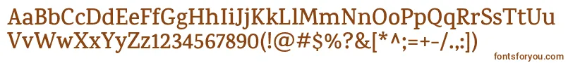Шрифт KarmaSemibold – коричневые шрифты на белом фоне