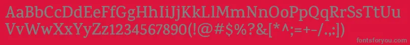 KarmaSemibold Font – Gray Fonts on Red Background