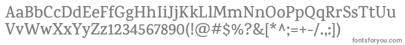 KarmaSemibold-fontti – harmaat kirjasimet valkoisella taustalla