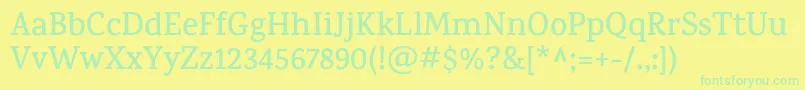 KarmaSemibold Font – Green Fonts on Yellow Background