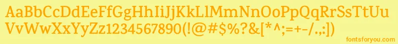 KarmaSemibold Font – Orange Fonts on Yellow Background