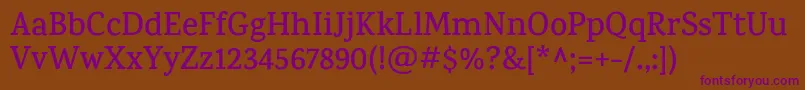 KarmaSemibold Font – Purple Fonts on Brown Background