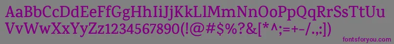 Шрифт KarmaSemibold – фиолетовые шрифты на сером фоне