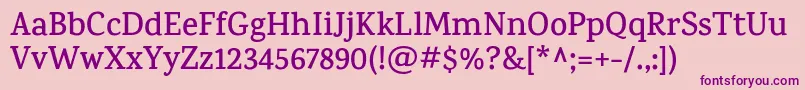 KarmaSemibold Font – Purple Fonts on Pink Background