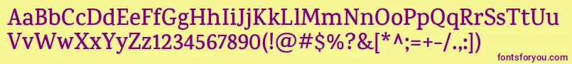 KarmaSemibold Font – Purple Fonts on Yellow Background