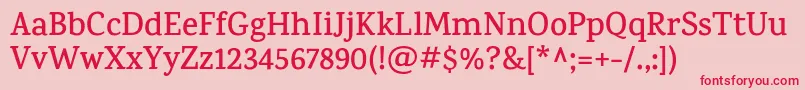 KarmaSemibold Font – Red Fonts on Pink Background