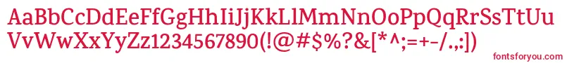 KarmaSemibold Font – Red Fonts on White Background