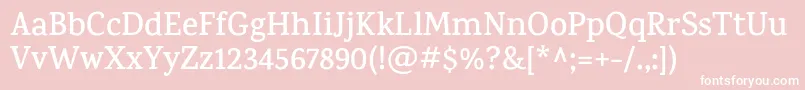 KarmaSemibold Font – White Fonts on Pink Background