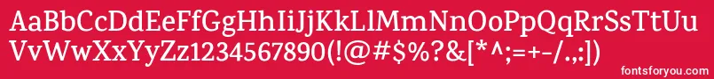 KarmaSemibold Font – White Fonts on Red Background