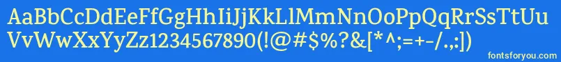 KarmaSemibold Font – Yellow Fonts on Blue Background