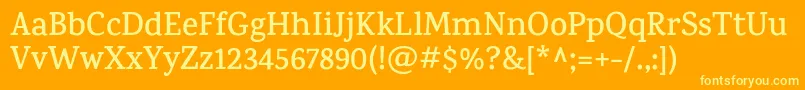 KarmaSemibold Font – Yellow Fonts on Orange Background