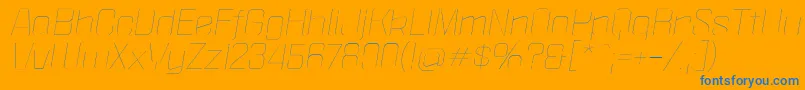 PoliticaXtThinItalic Font – Blue Fonts on Orange Background