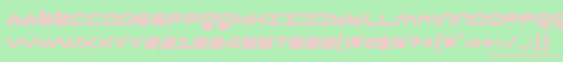 フォントOliri – 緑の背景にピンクのフォント