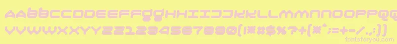 Шрифт Oliri – розовые шрифты на жёлтом фоне