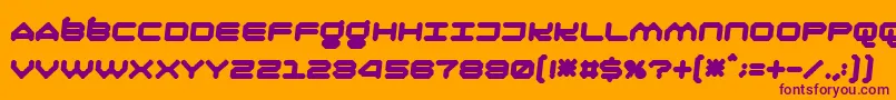 Шрифт Oliri – фиолетовые шрифты на оранжевом фоне