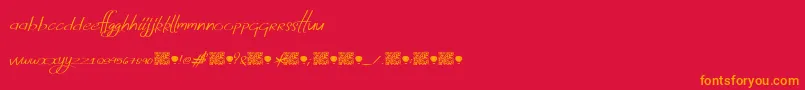 Fonte Freshlythinking – fontes laranjas em um fundo vermelho