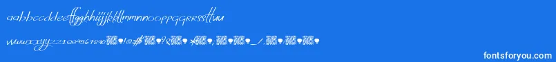 Freshlythinking Font – White Fonts on Blue Background