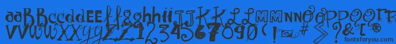 Vtkssunnyday Font – Black Fonts on Blue Background