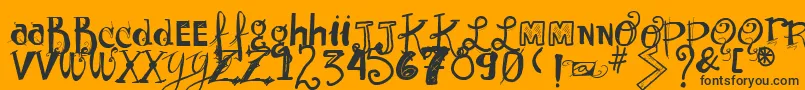 Police Vtkssunnyday – polices noires sur fond orange