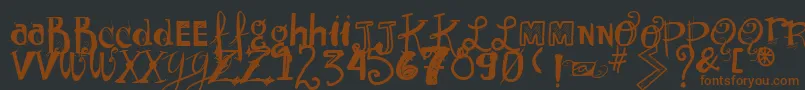 Vtkssunnyday Font – Brown Fonts on Black Background