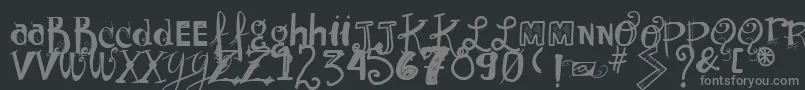 Vtkssunnyday Font – Gray Fonts on Black Background