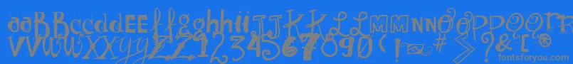 Vtkssunnyday Font – Gray Fonts on Blue Background